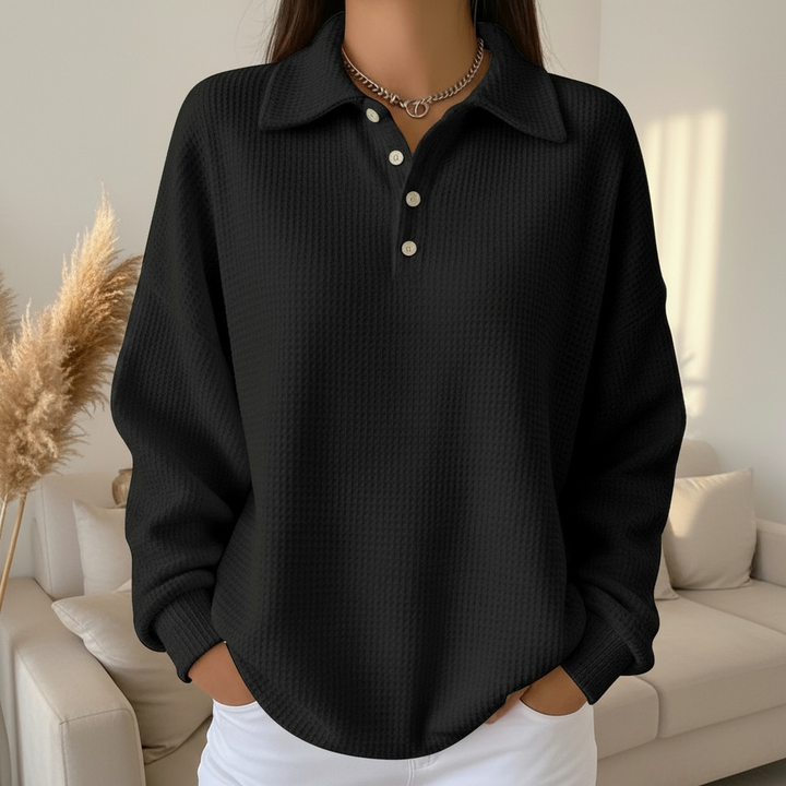 Mens Polo Sweater Soft Knit Fabric