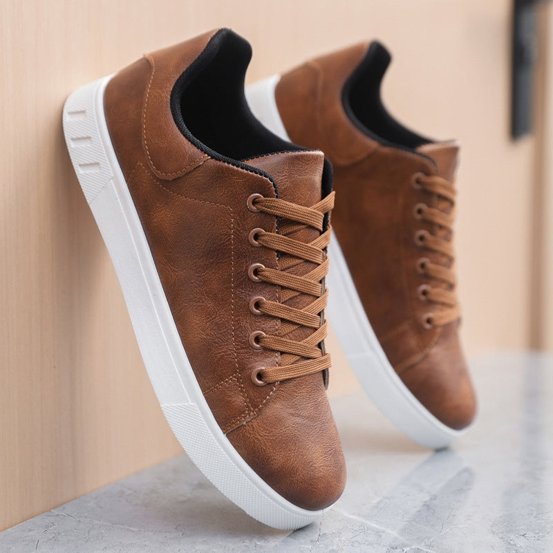 Mens Casual Sneakers Lace-Up Front Low-Top