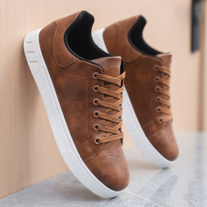 Mens Casual Sneakers Lace-Up Front Low-Top