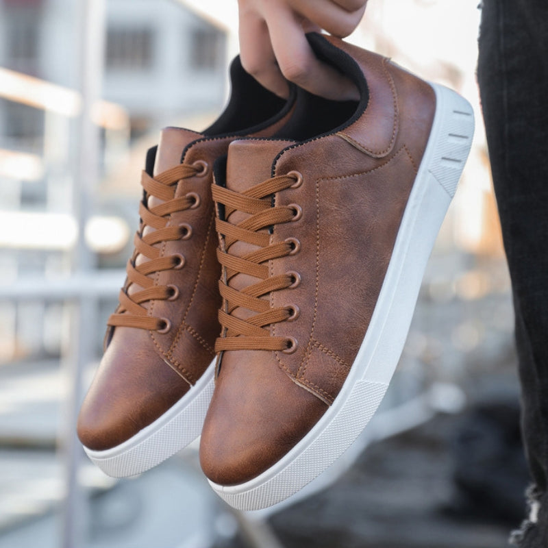 Mens Casual Sneakers Lace-Up Front Low-Top
