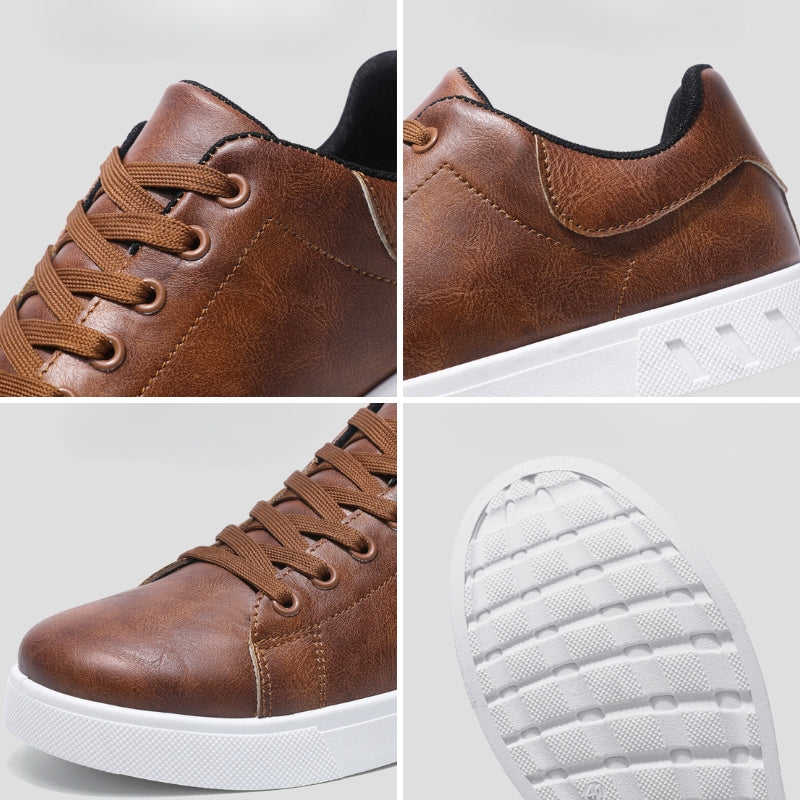 Mens Casual Sneakers Lace-Up Front Low-Top