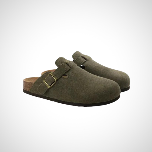 Womens Slip-On Clogs Suede Comfortable Fit - BritishMode