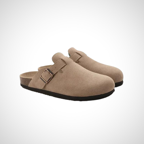 Womens Slip-On Clogs Suede Comfortable Fit