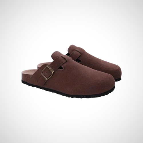 Womens Slip-On Clogs Suede Comfortable Fit