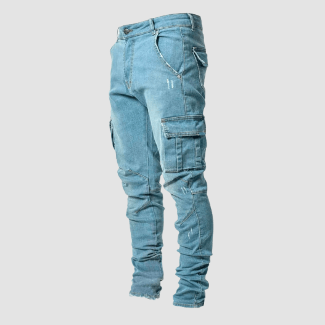 Mens Cargo Jeans Stretch Comfortable Fit - BritishMode