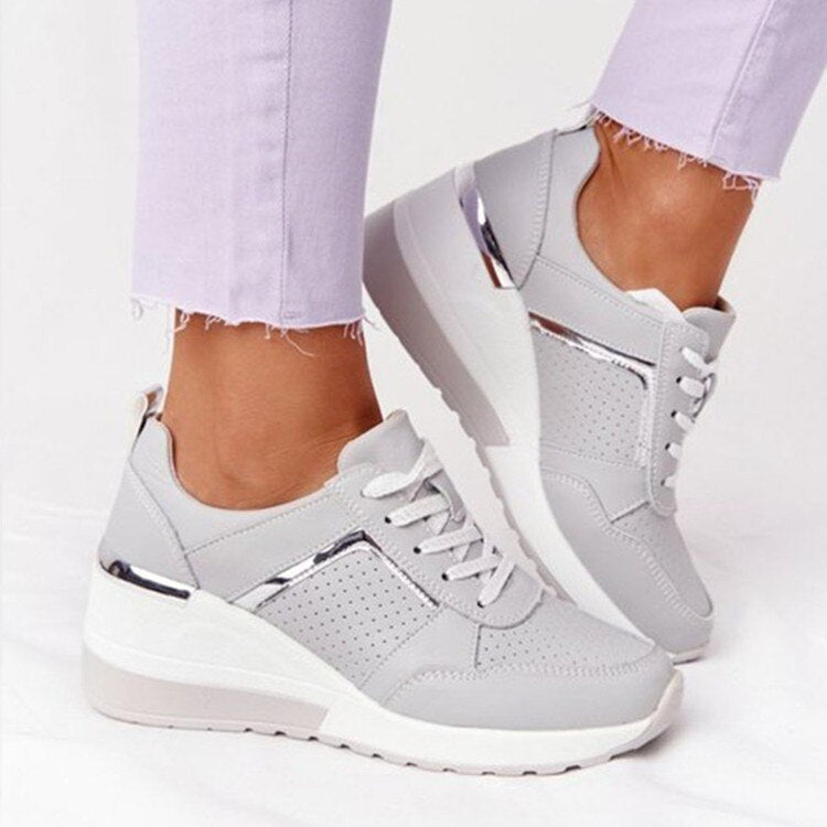 Womens Wedge Sneakers Platform Comfortable Fit