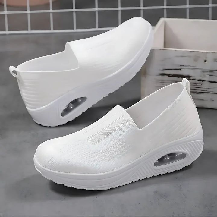 Womens Orthopedic Slip-On Shoes Mesh Air Sole Platform