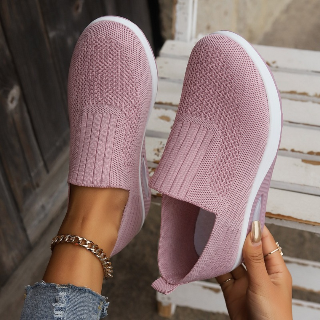 Womens Orthopedic Slip-On Shoes Mesh Air Sole Platform