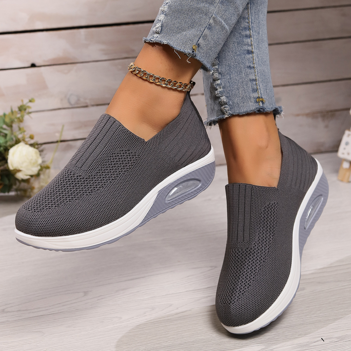Womens Orthopedic Slip-On Shoes Mesh Air Sole Platform