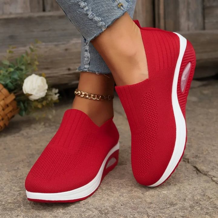 Womens Orthopedic Slip-On Shoes Mesh Air Sole Platform
