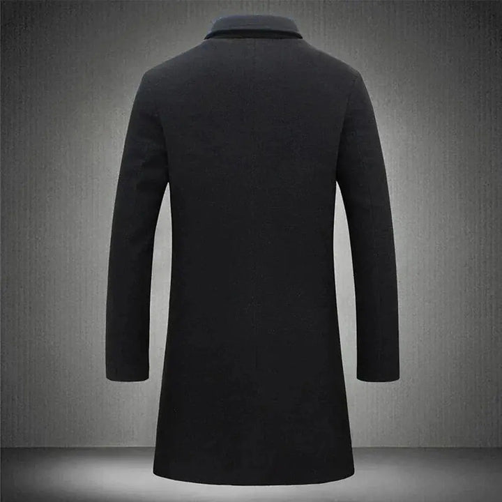 Mens Overcoat Durable Blend Tailored Fit Lined Warmth