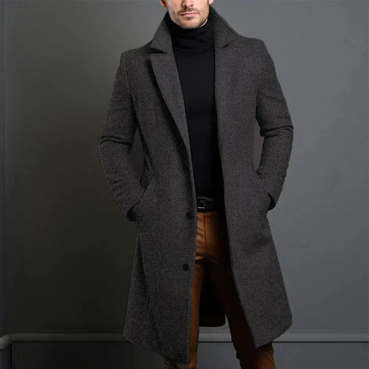 Mens Overcoat Durable Blend Tailored Fit Lined Warmth