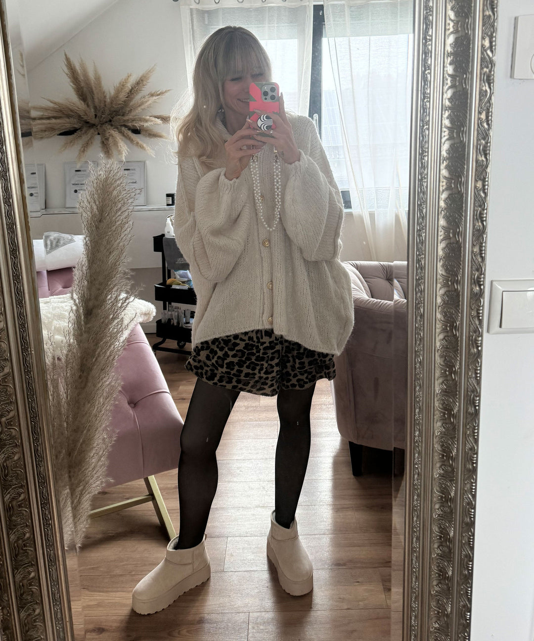 Womens Oversized Knit Cardigan Relaxed Fit