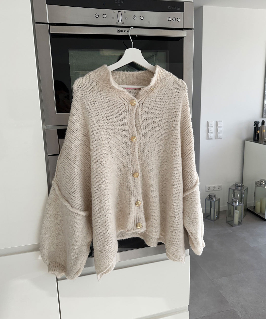 Womens Oversized Knit Cardigan Relaxed Fit