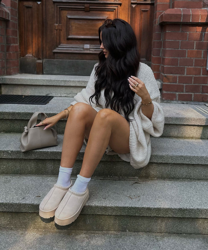 Womens Oversized Knit Cardigan Relaxed Fit