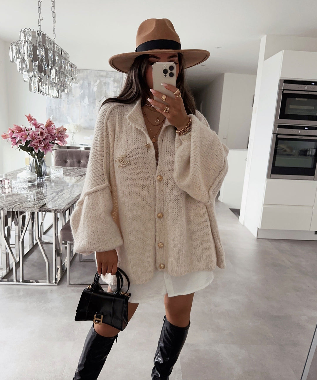 Womens Oversized Knit Cardigan Relaxed Fit - BritishMode