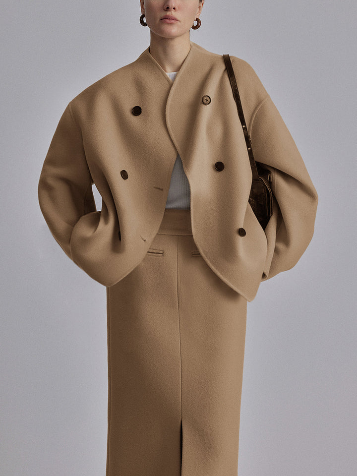 Womens Oversized Button-Down Jacket Timeless Style