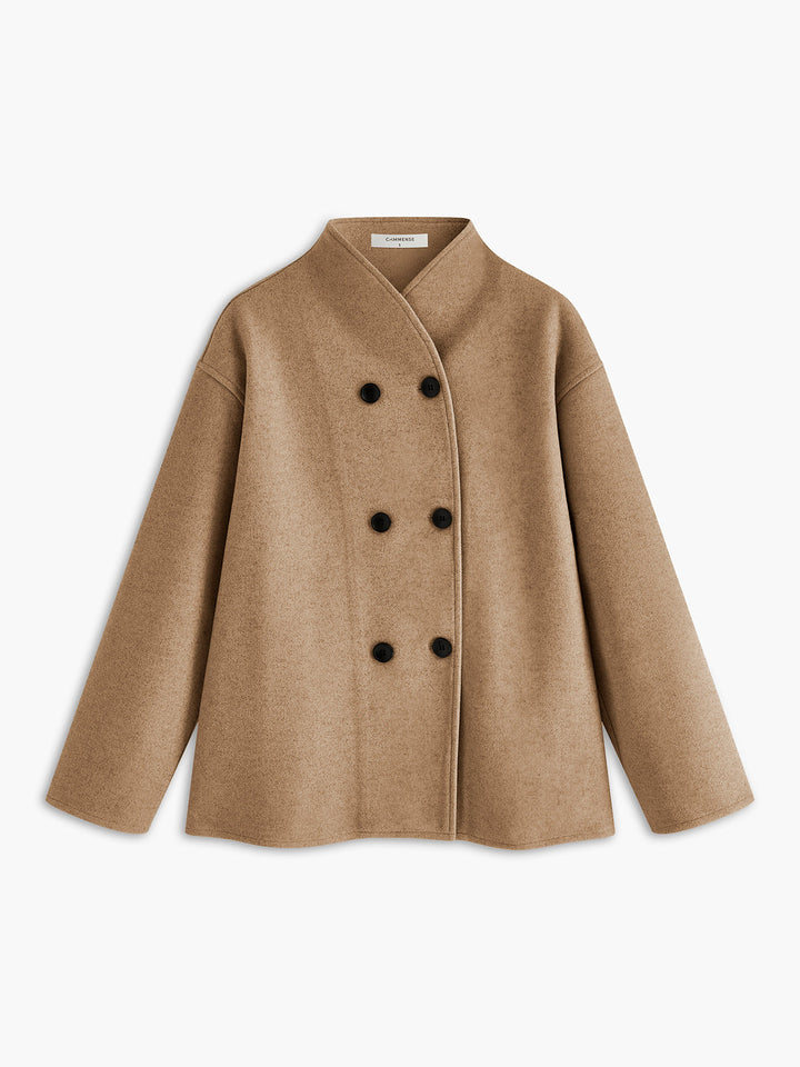 Womens Oversized Button-Down Jacket Timeless Style