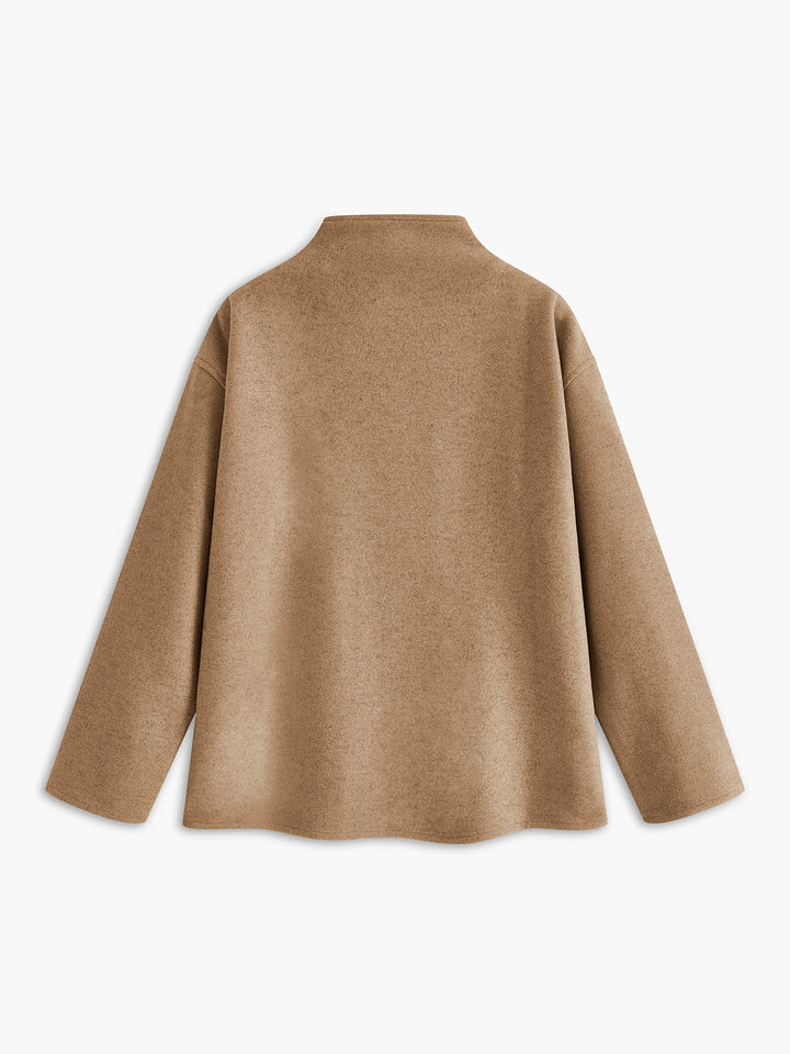 Womens Oversized Button-Down Jacket Timeless Style