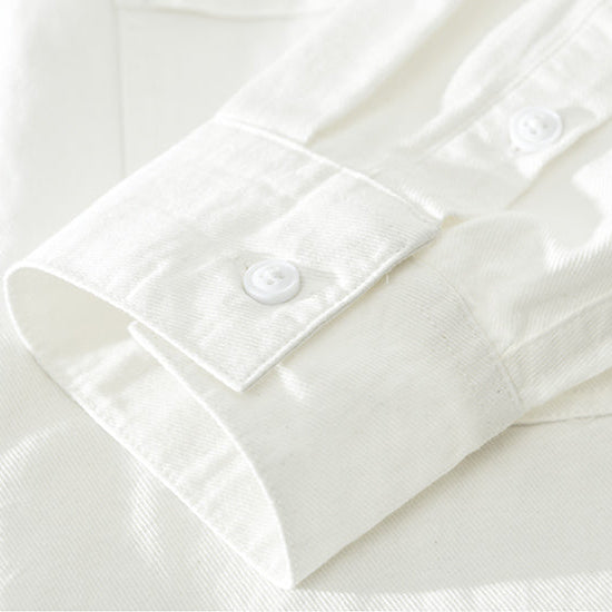 Mens Cotton Shirt Lightweight Long Sleeve Casual Fit