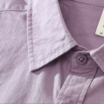 Mens Cotton Shirt Lightweight Long Sleeve Casual Fit