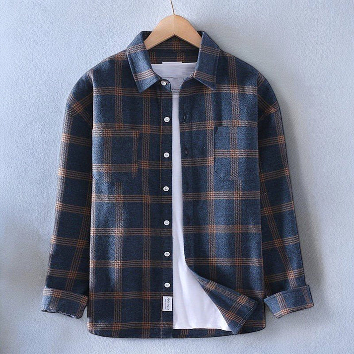 Mens Overshirt Layered Cotton Relaxed Fit - BritishMode