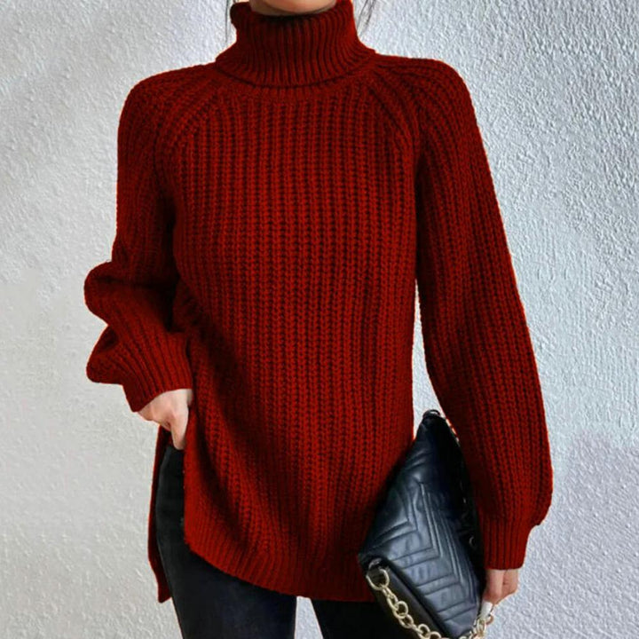 Womens Turtleneck Sweater Knit Cozy Fit