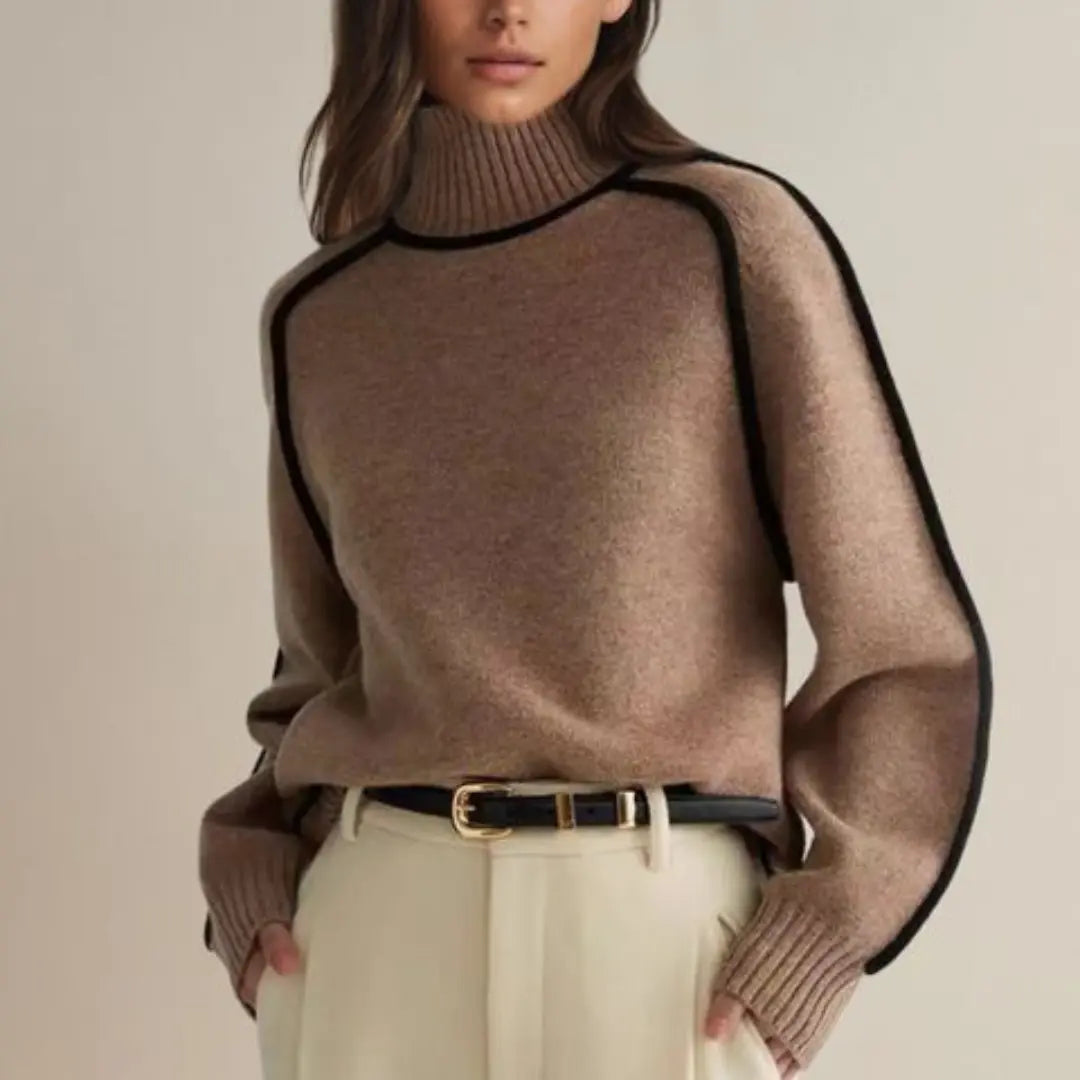 Womens Turtleneck Sweater Elegant Knit
