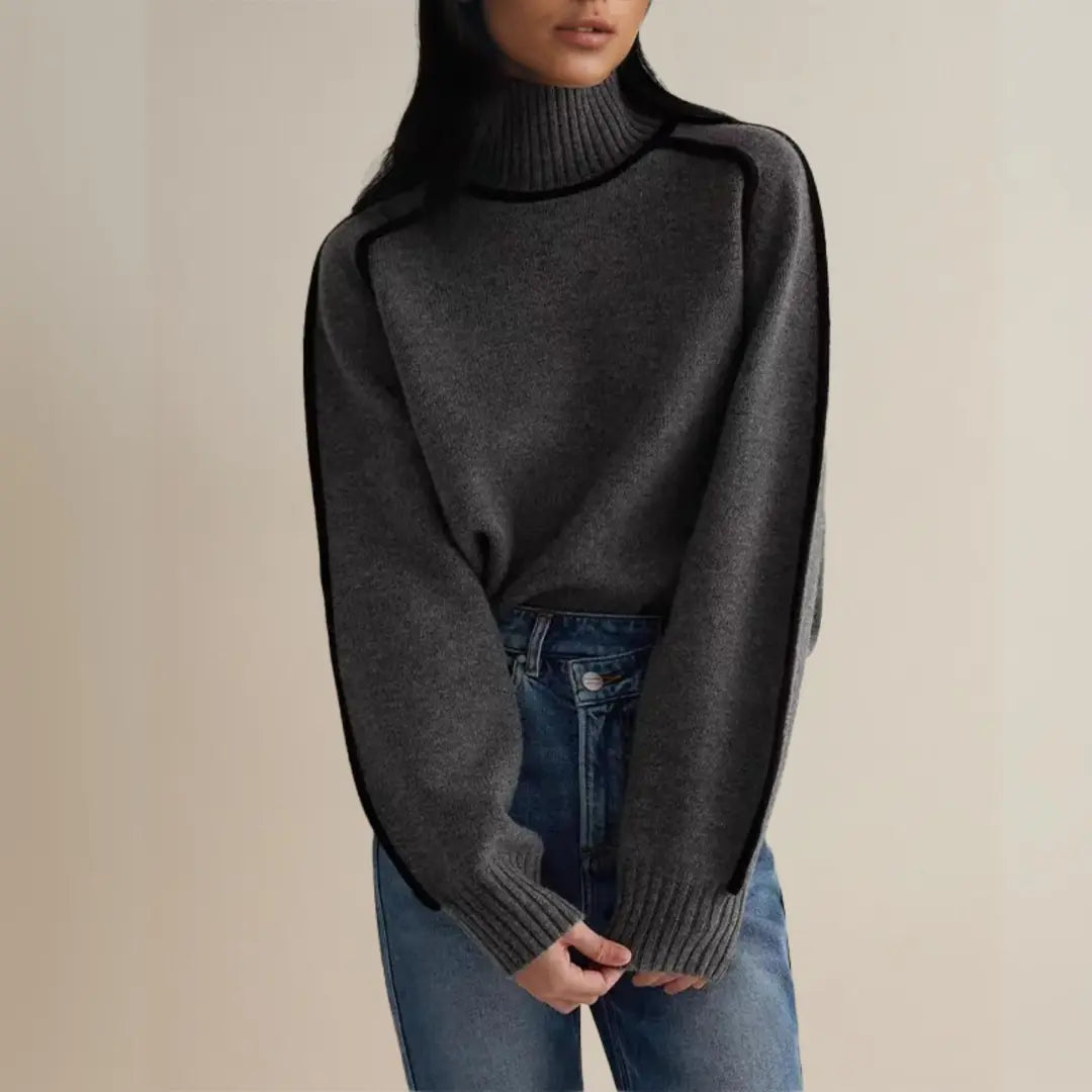 Womens Turtleneck Sweater Elegant Knit