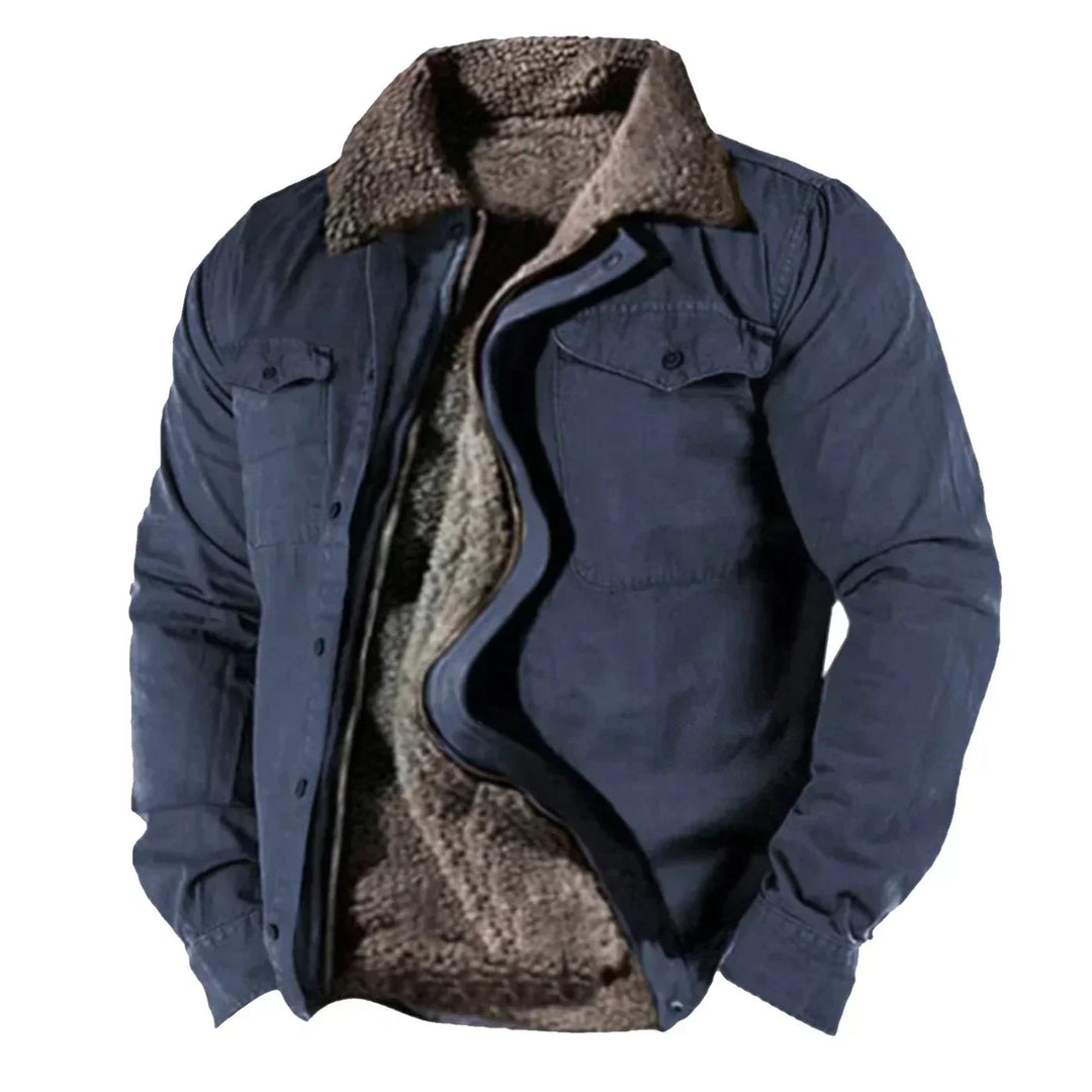 Mens Shirt Jacket with Warm Fleece Lining