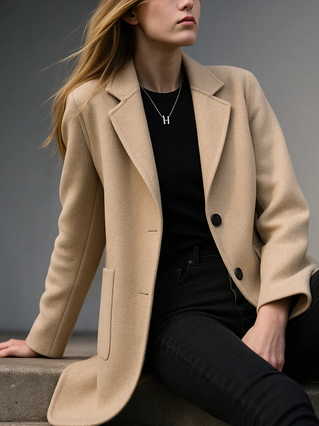 Womens Tailored Blazer Polyester Structured Fit Jacket - BritishMode