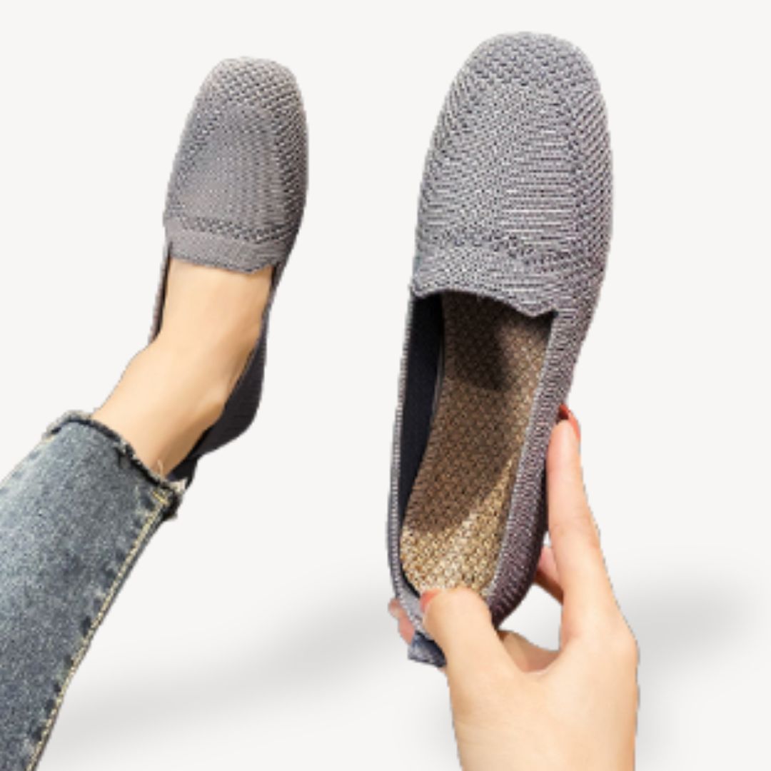 Womens Orthopedic Knitted Slip-On Loafers