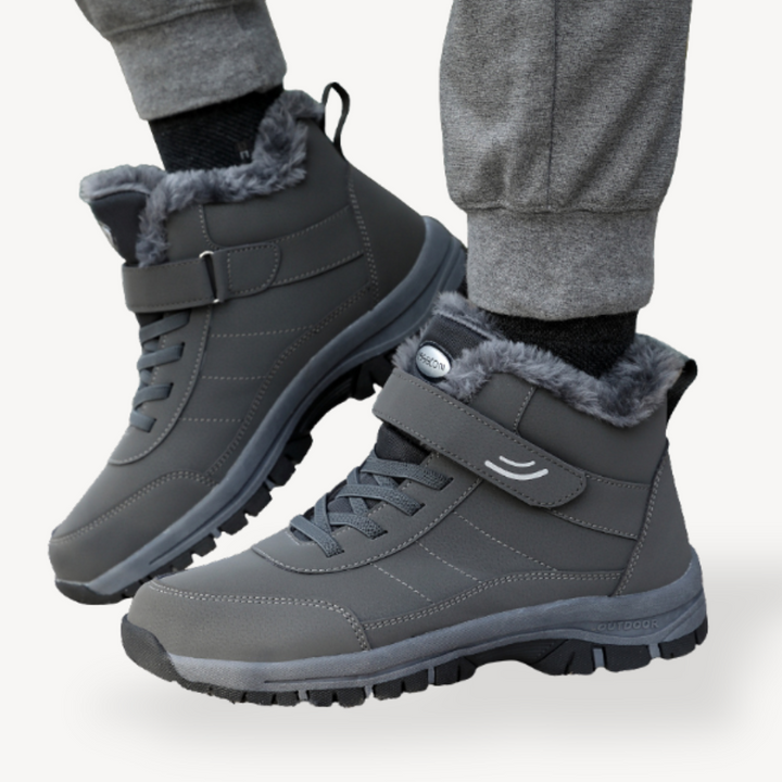 Mens Orthopedic Winter Boots Faux Fur Lined - BritishMode