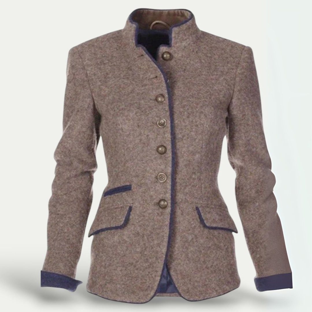 Womens Wool Blazer Tailored Fit - BritishMode