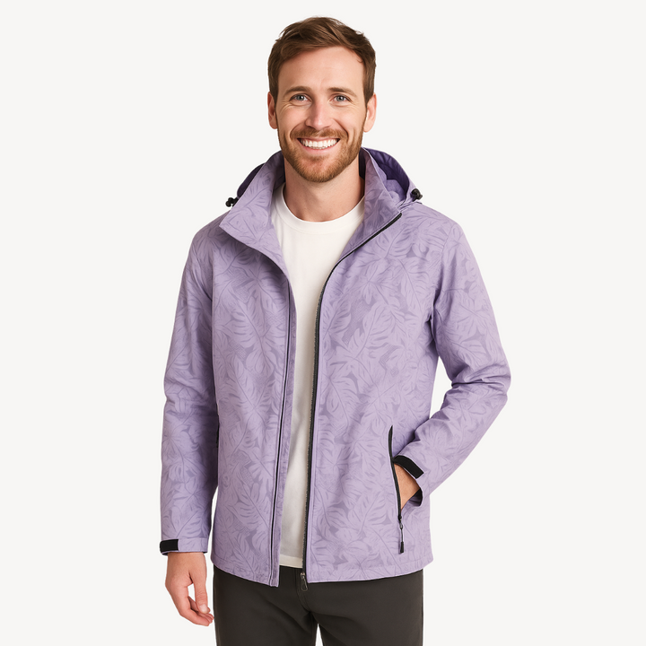 Mens Windbreaker Jacket Floral Print Lightweight