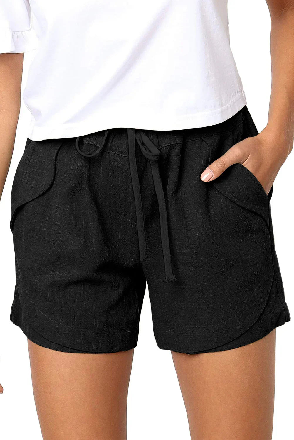 Womens Casual High Waist Shorts Loose Fit