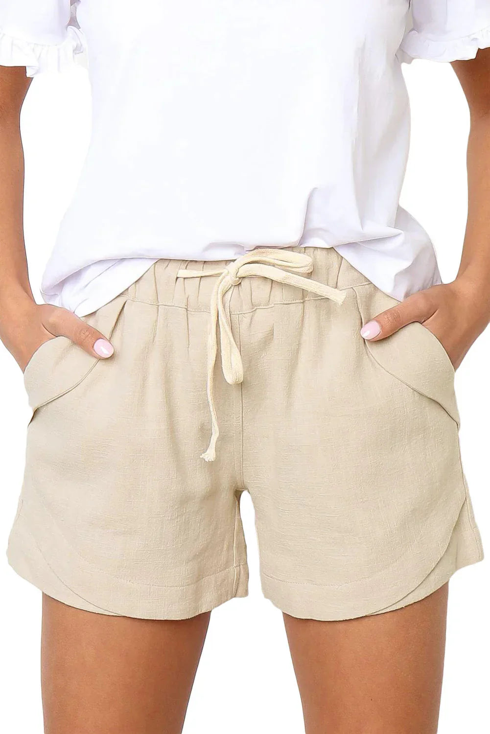 Womens Casual High Waist Shorts Loose Fit