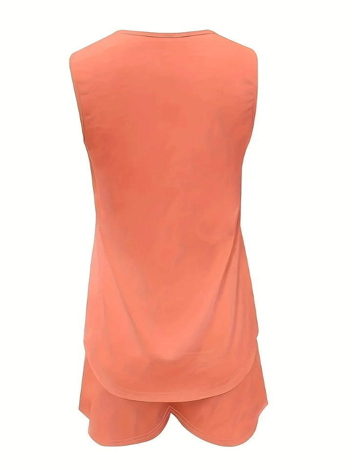 Womens Sleeveless Romper with Ring Strap and Pockets