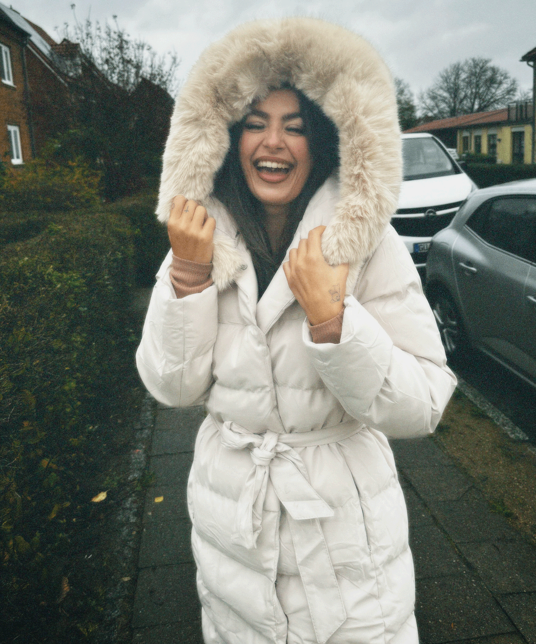 Womens Parka Jacket with Hooded Design