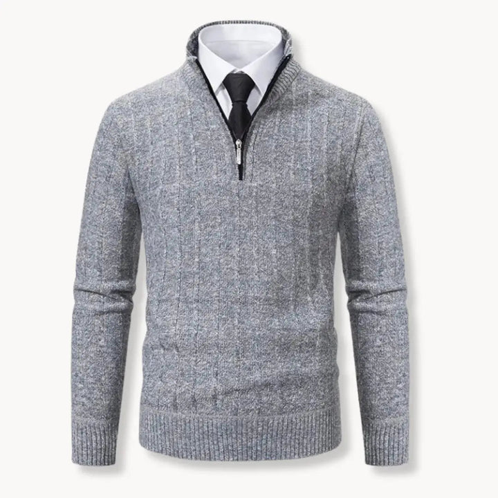 Mens Performance Sweater Quarter-Zip Flexible Fit