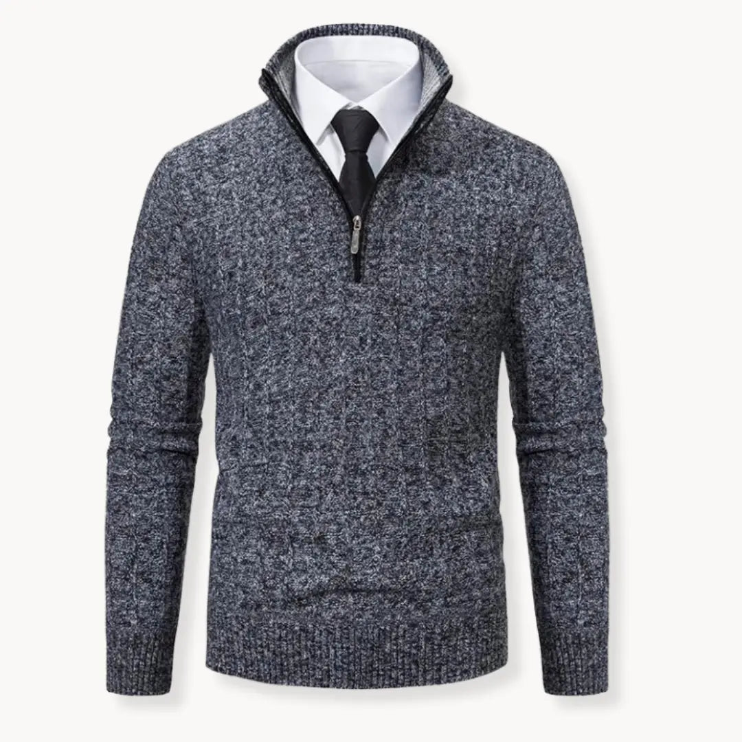 Mens Performance Sweater Quarter-Zip Flexible Fit