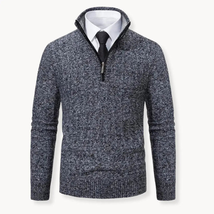 Mens Performance Sweater Quarter-Zip Flexible Fit