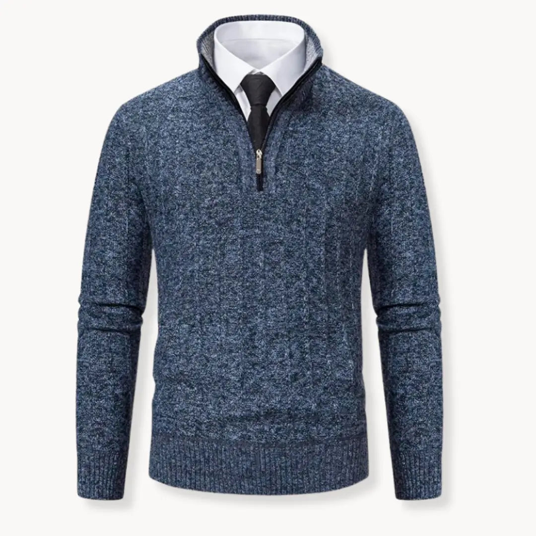 Mens Performance Sweater Quarter-Zip Flexible Fit
