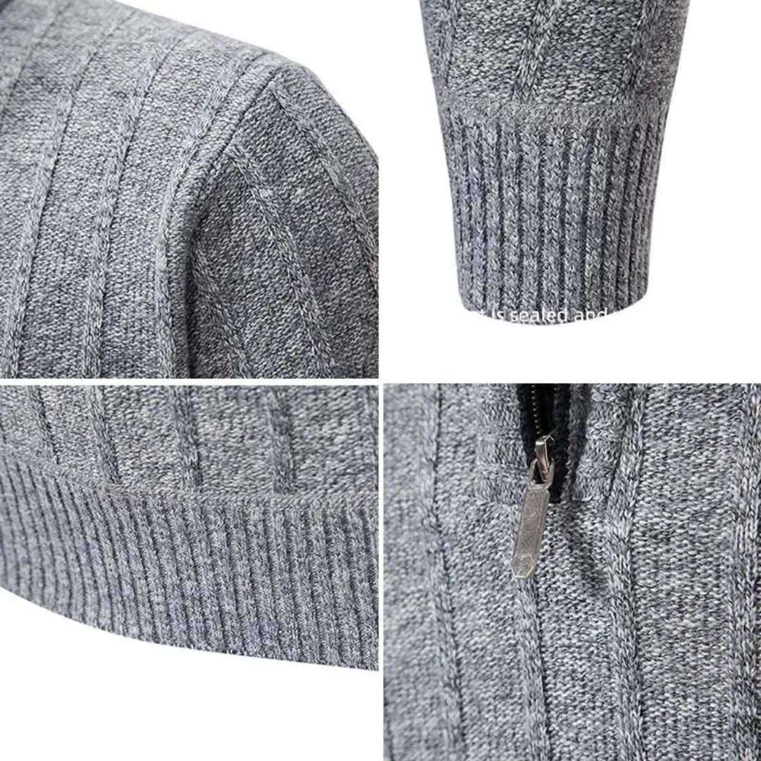 Mens Performance Sweater Quarter-Zip Flexible Fit