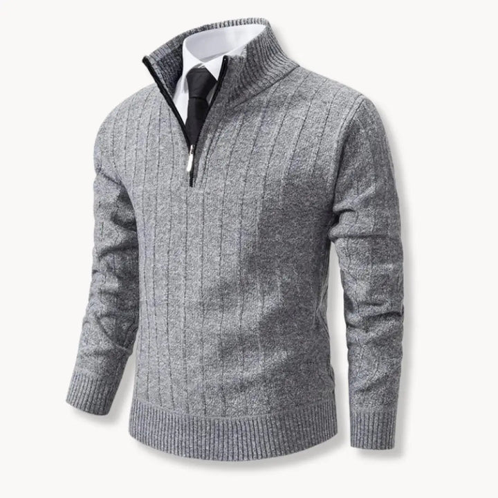 Mens Performance Sweater Quarter-Zip Flexible Fit - BritishMode