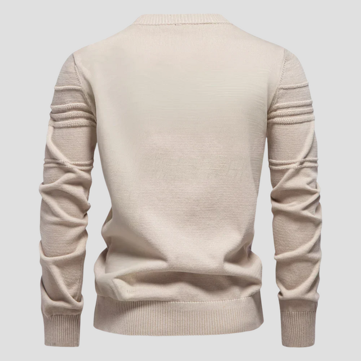 Mens Knit Sweater Geometric Pattern Regular Fit