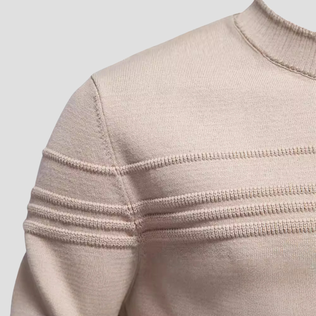 Mens Knit Sweater Geometric Pattern Regular Fit