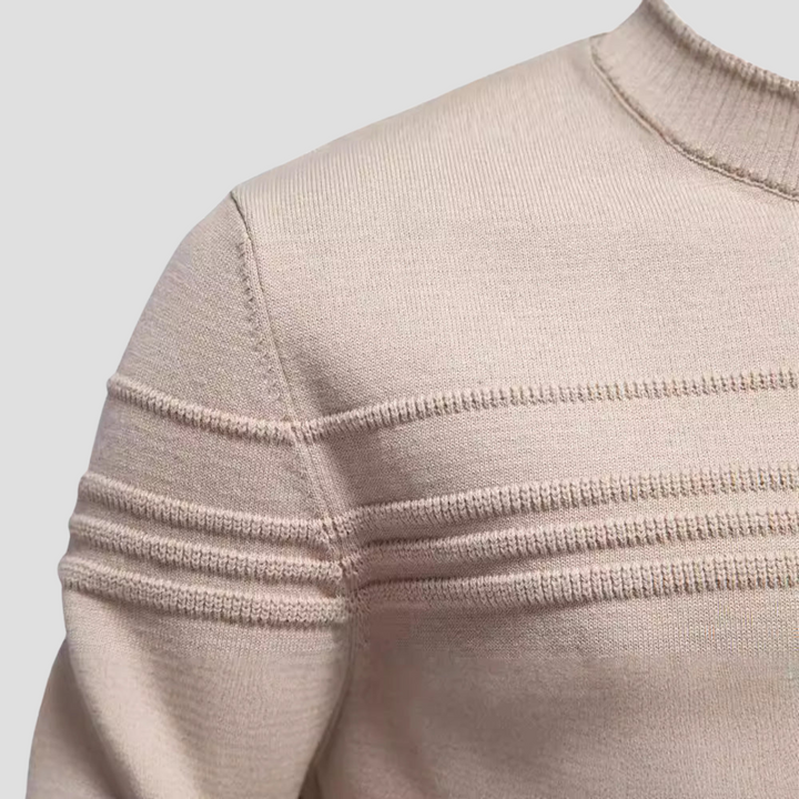 Mens Knit Sweater Geometric Pattern Regular Fit