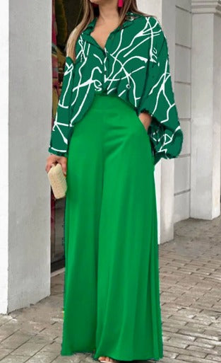 Womens Wide-Leg Pants High Waist Relaxed Fit