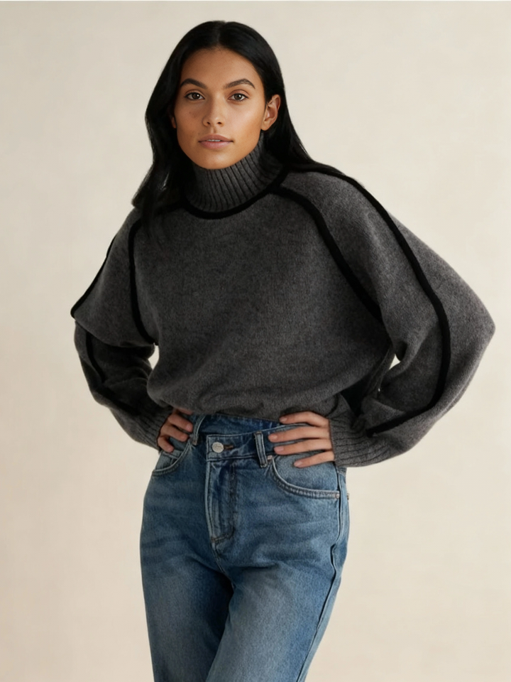 Womens Turtleneck Knit Sweater Soft Warm Fit